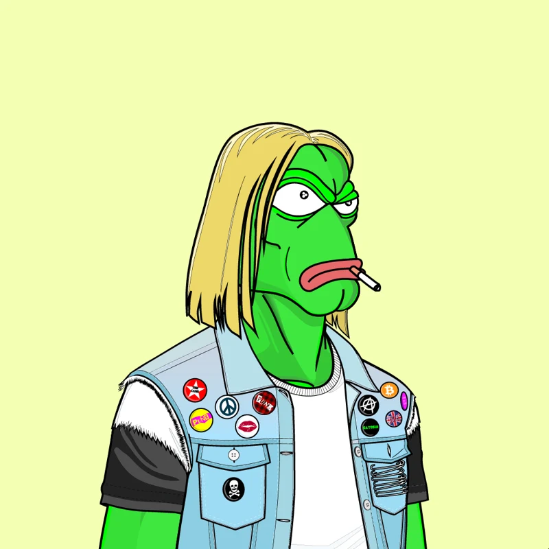 Friggy PEP with the blond Bleach Haircut and a cigarette