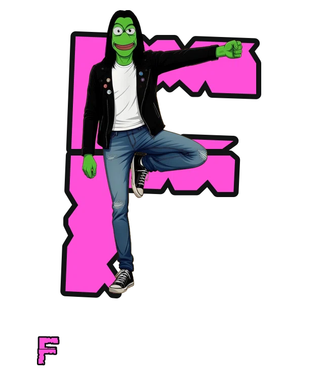 Friggy PEP spells F-R-I-G-G-Y P-E-P with his body